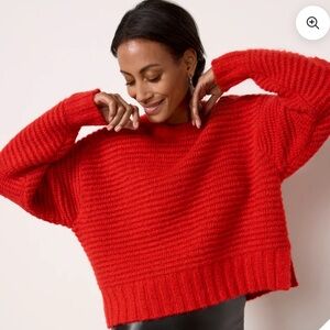 Evereve Red Crew Neck Sweater